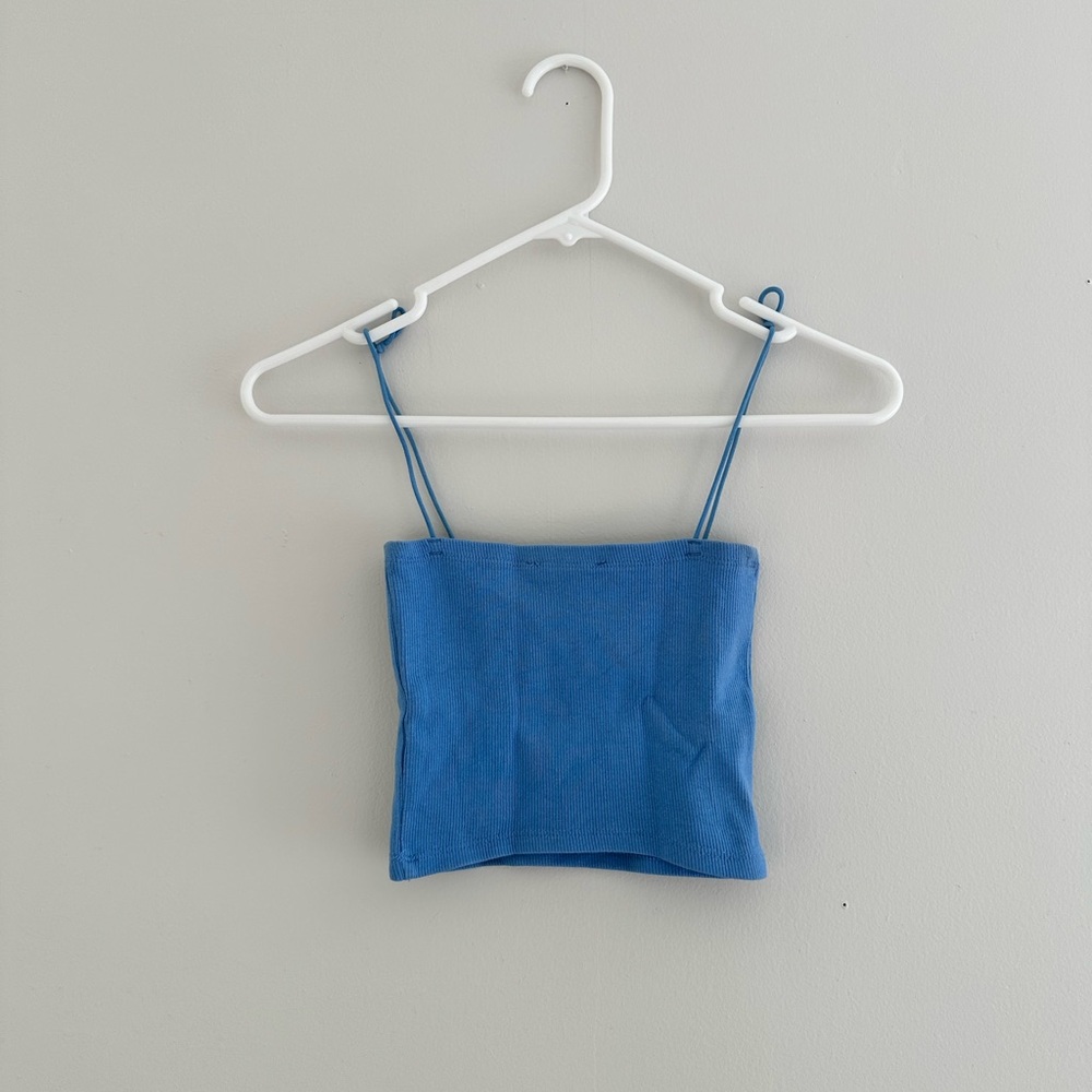 Zara blue crop top